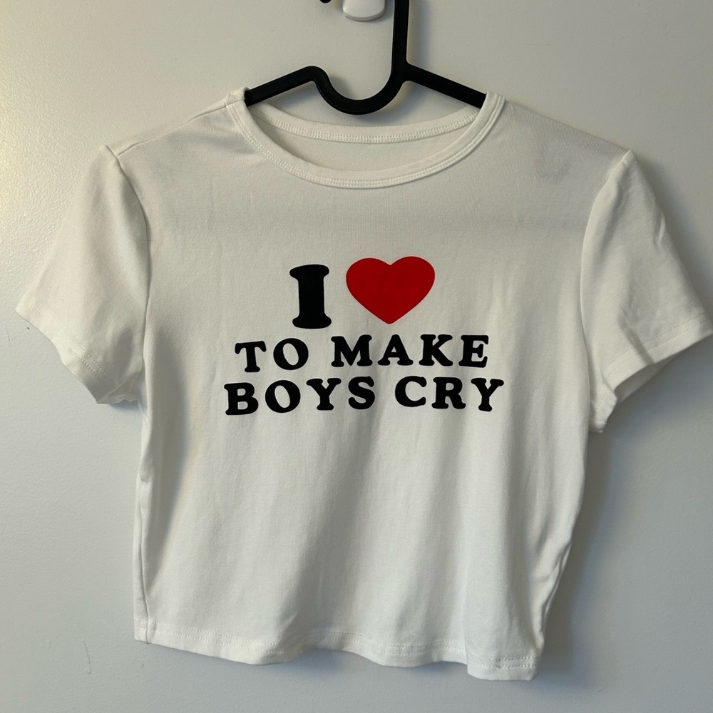 Love to Make Boys Cry y2k Baby Tee